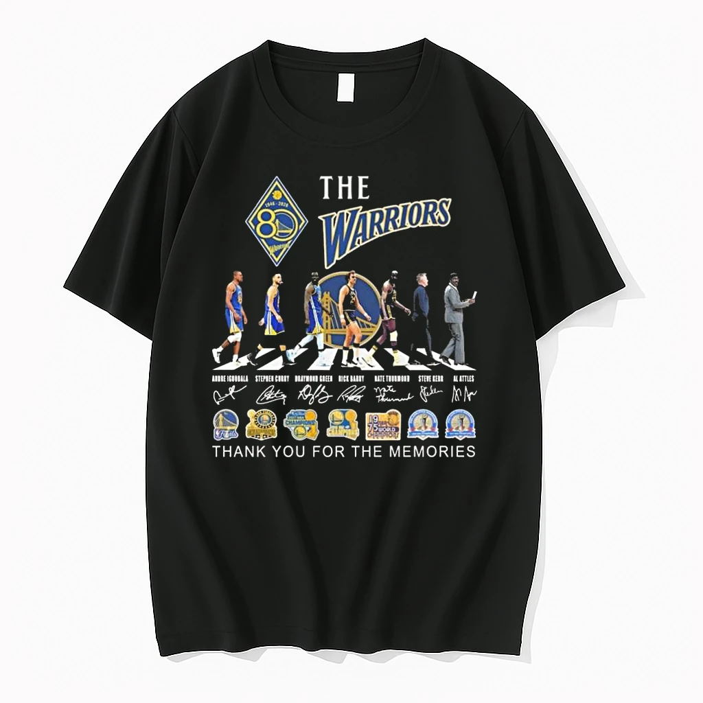 The Golden State Warriors 80 Years 1946 2026 Legends Abbey Road Signatures Thank You For The Memories Shirts