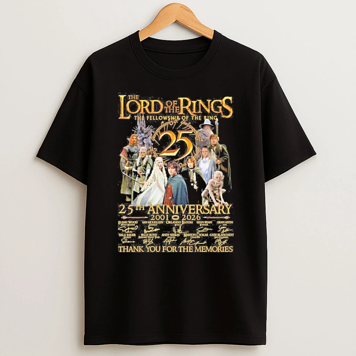 The Lord Of The Rings 25th Anniversary 2001 2026 Thank You For The Memories Shirts
