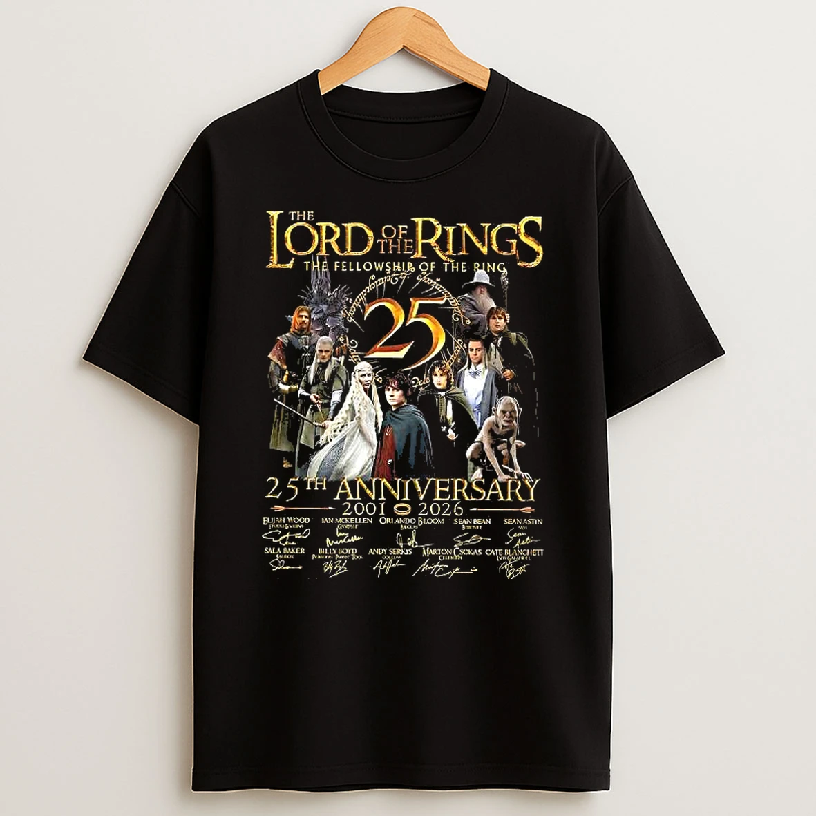 The Lord O The Rings 25th Anniversary 2001 2026 Thank You For The Memories Signature Woman Shirts