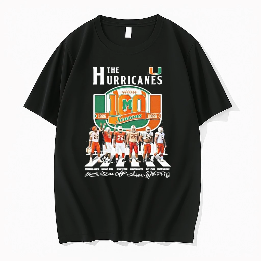 The Miami Hurricanes Abbey Road 100 Seasons 1926 2026 Shirts