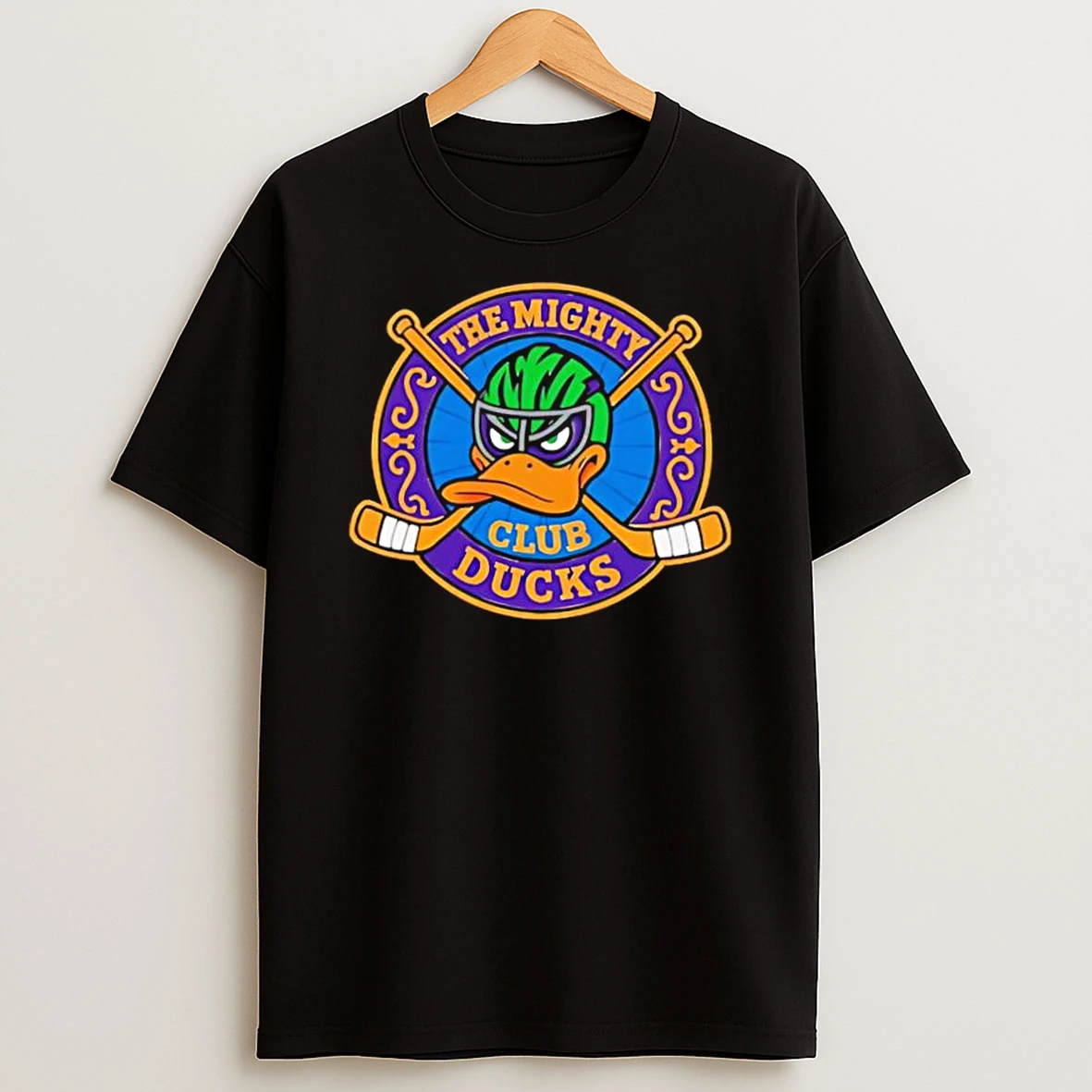 The Mighty Club Ducks Hockey Mask Crossed Shirts
