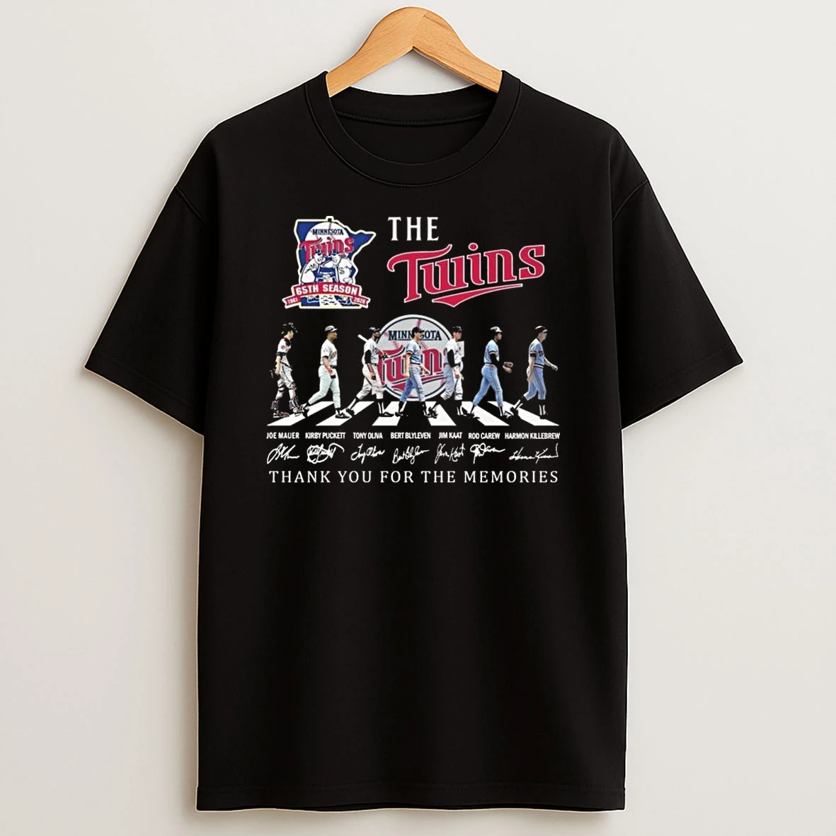 The Minnesota Twins 65th Anniversary 1961 2026 Abbey Road Signatures Thank You For The Memories Shirts