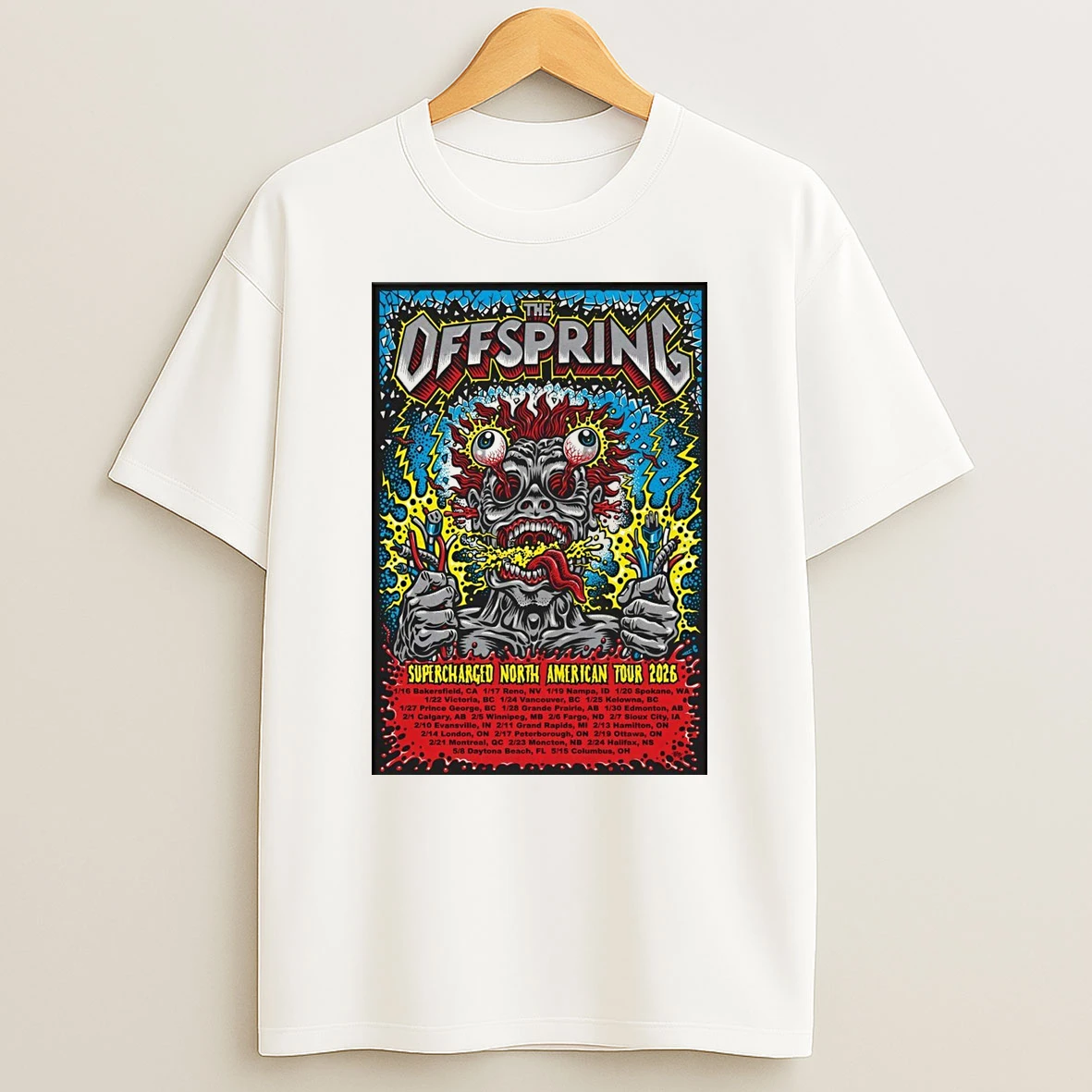 The Offspring Supercharged North American 2026 Tour Shirts
