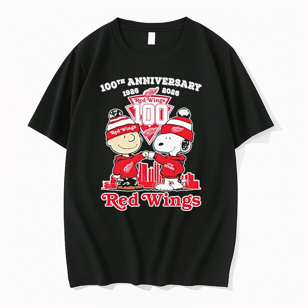 The Peanuts Fist Bump X Detroit Red Wings 100th Anniversary 1926 2026 Shirts