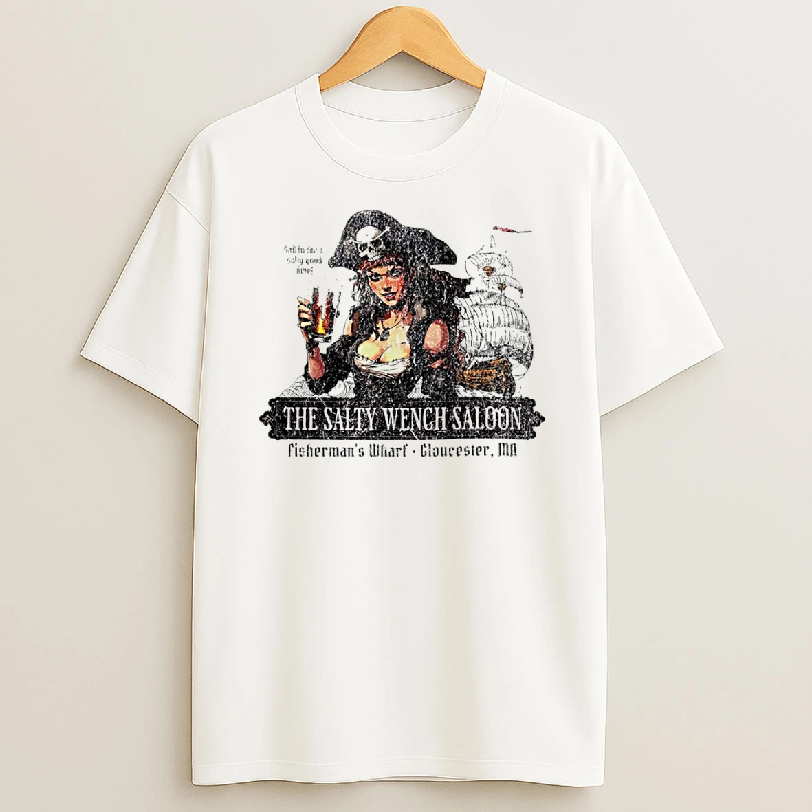 The Salty Wench Saloon Dive Bar Lady Pirate Saloon Drinkers Shirts