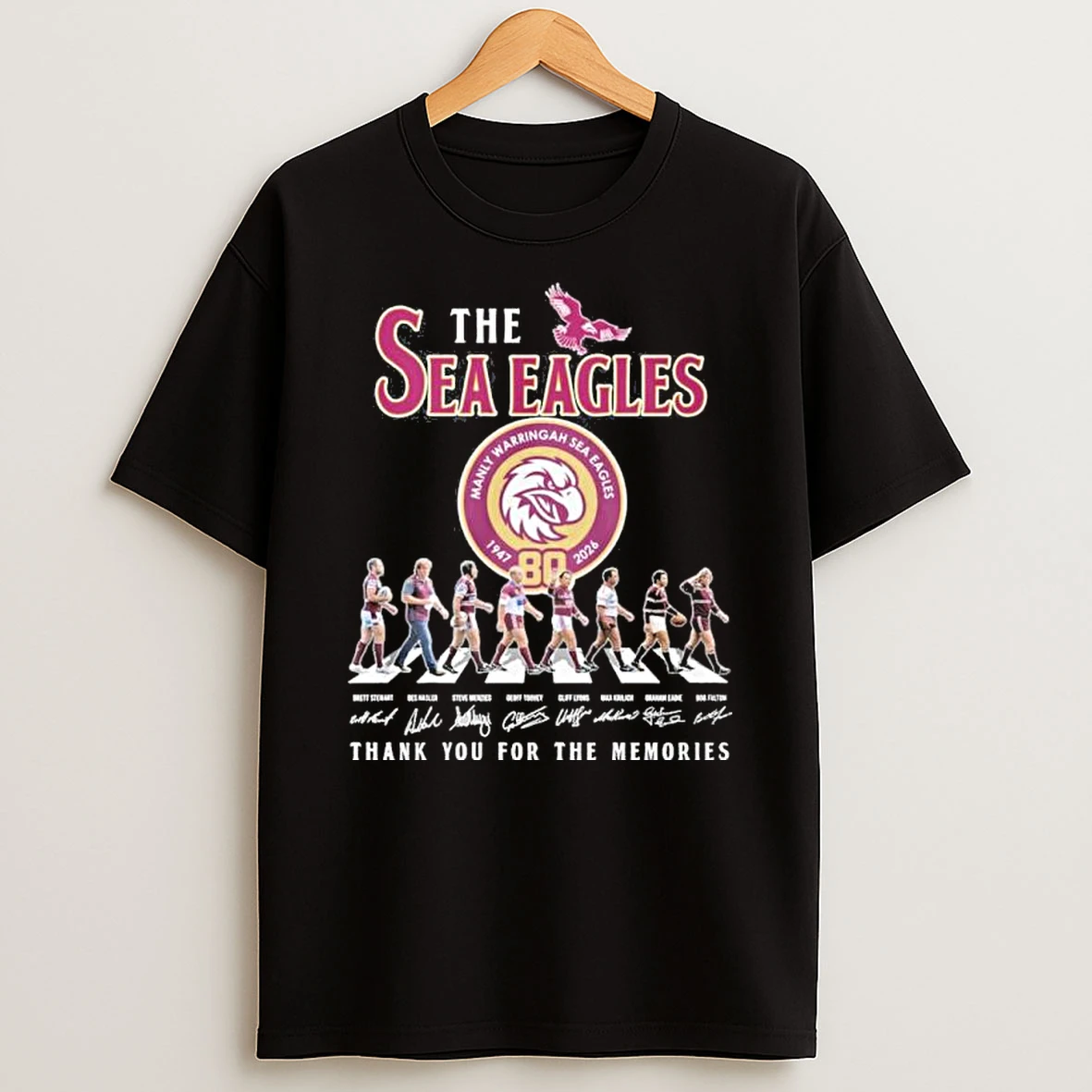 The Sea Eagles Abbey Road 80 Seasons 1947 2026 Shirts