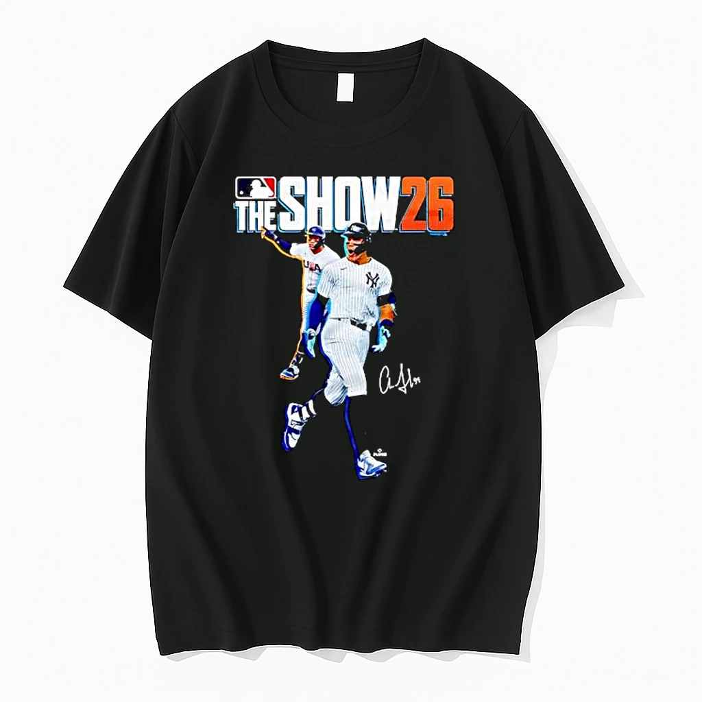 The Show 26 Aaron Judge New York Yankees Pinstripes Signature Aj 99 Baseball Video Game Shirts