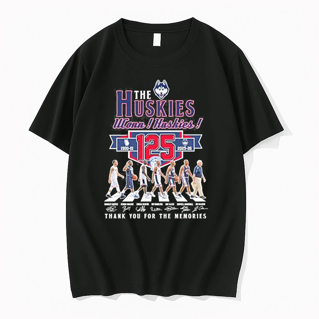 The Uconn Huskies Basketball Abbey Road 125 Season 1901 2026 Shirts