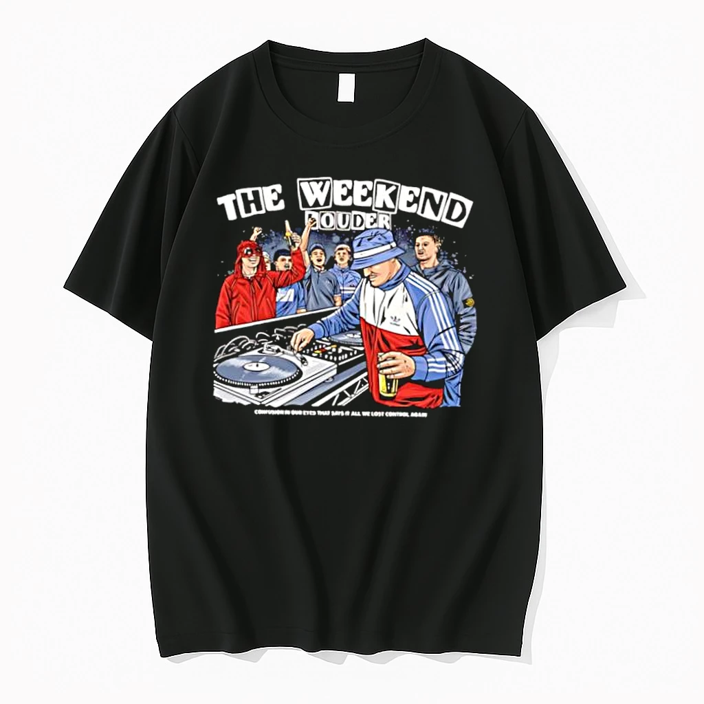 The Weekend Louder Dj Crowd Illustration Graphic Shirts