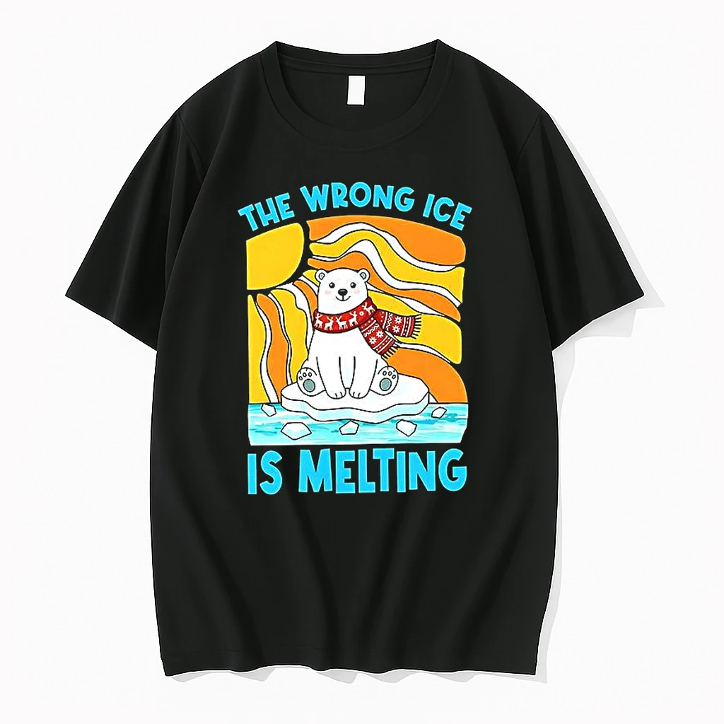 The Wrong Ice Is Melting Polar Bear Abolish Ice Woman Shirts