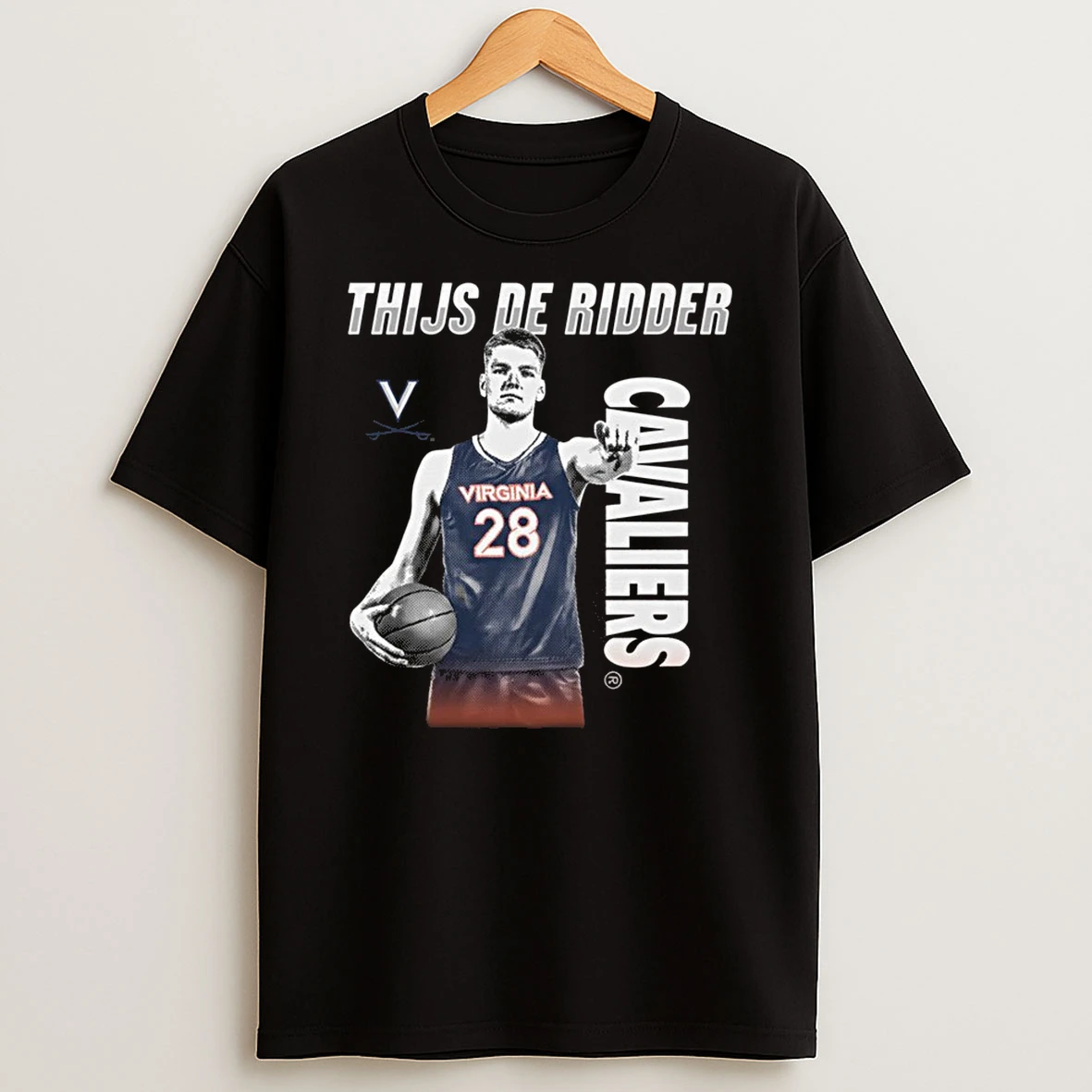 Thijs De Ridder Virginia Cavaliers Basketball Illustrated Shirts