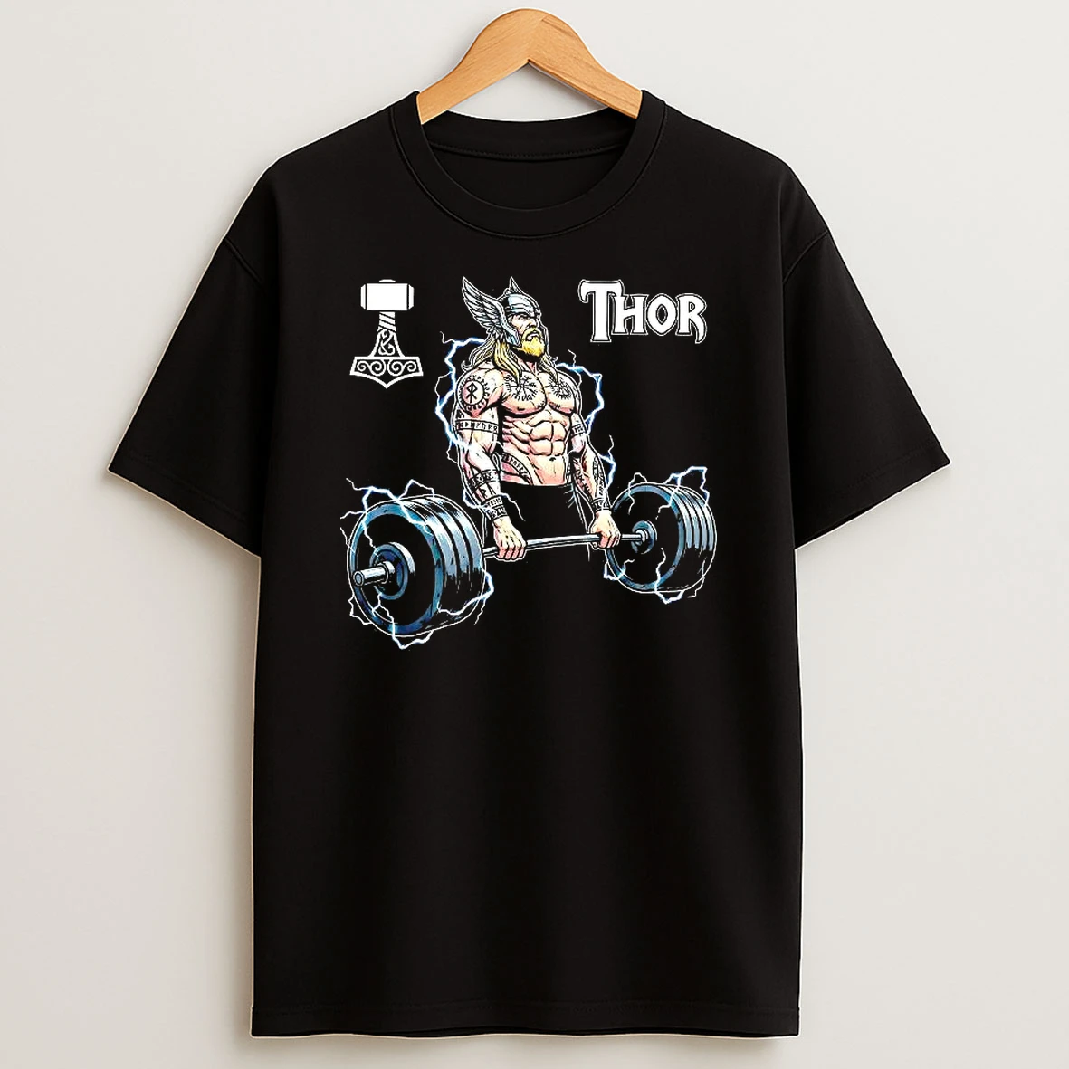 Thor Witch Lifting Weights Gym Workout Woman Shirts
