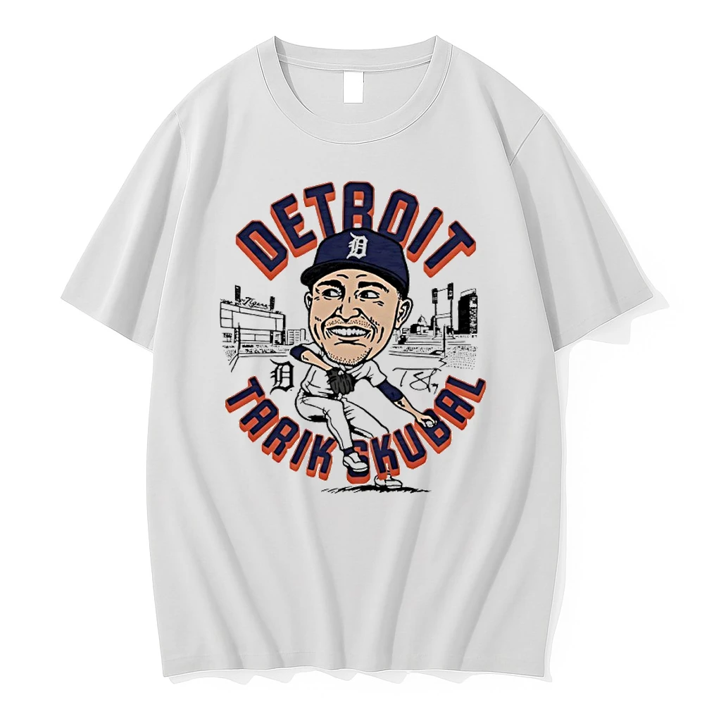 Tigers Tarik Skubal Player Signature Caricature Shirts