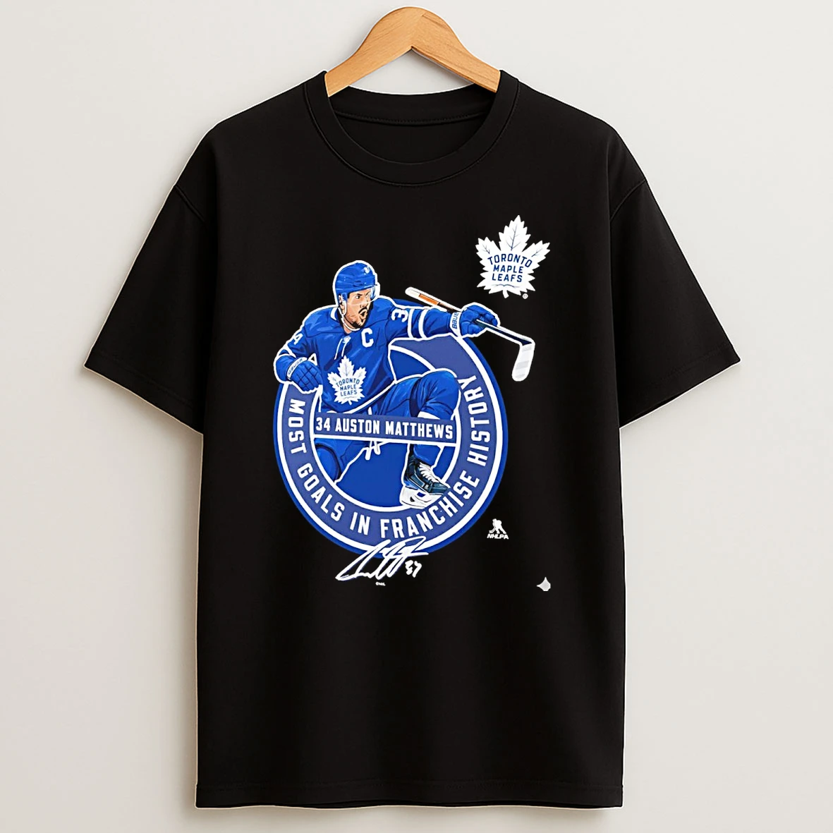 Toronto Maple Leafs Auston Matthews Most Goals In Franchise History Signature Shirts