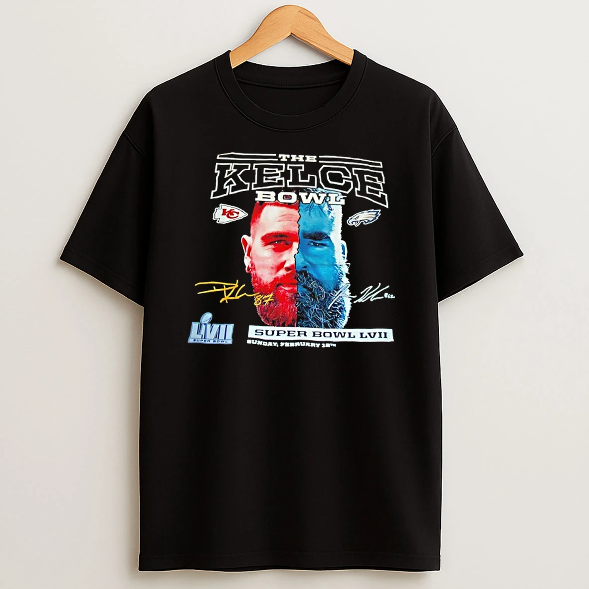Travis Kelce And Jason Kelce The Kelce Bowl Philadelphia Eagles Chiefs Super Bowl Lvii Shirts