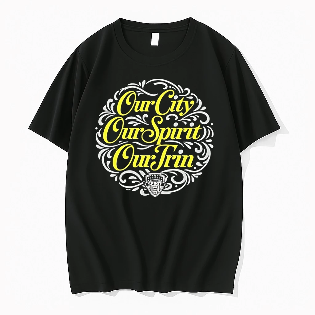 Trinity Rodman Washington Spirit Our City Script Logo Shirts