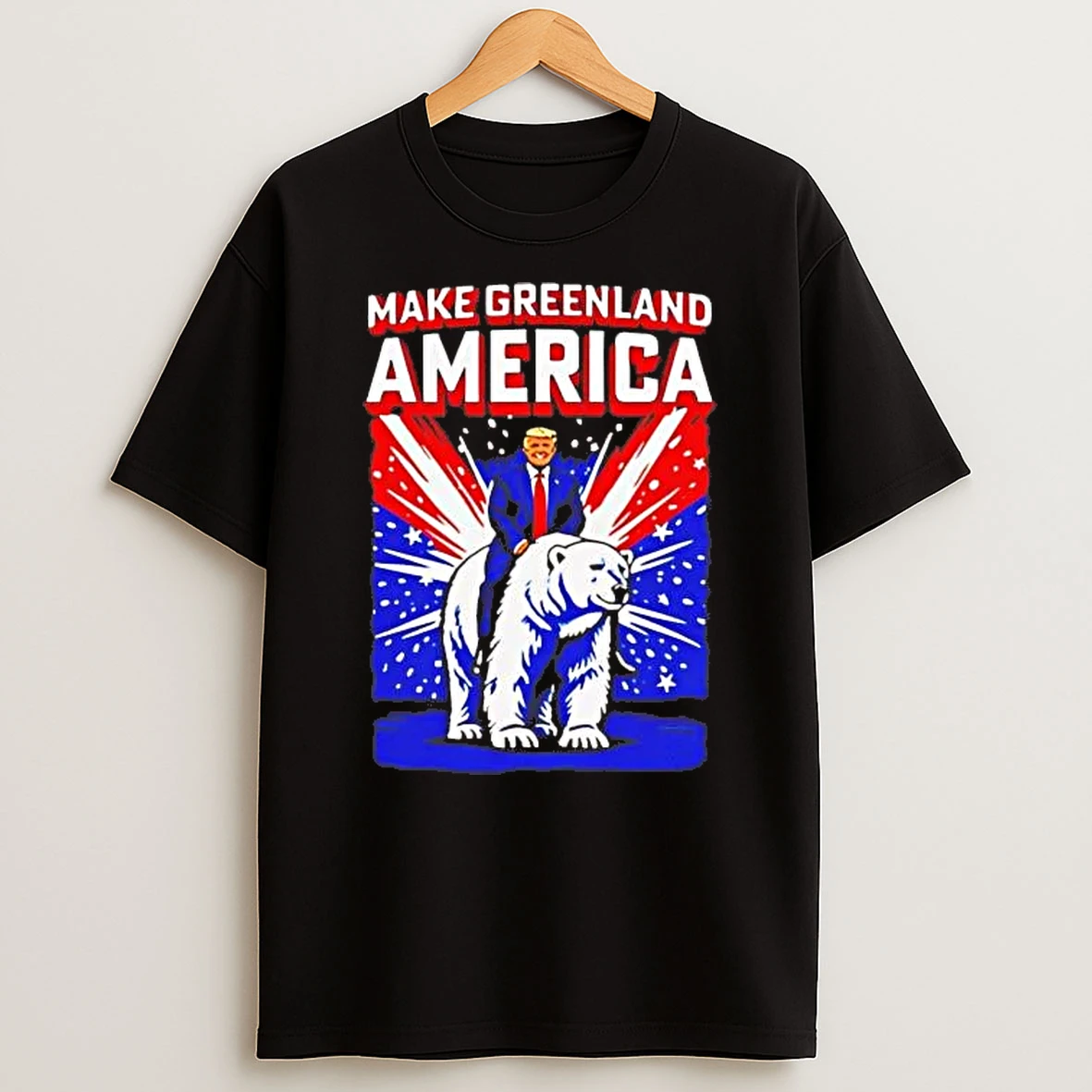 Trump Riding Bear Make Greenland America Shirts
