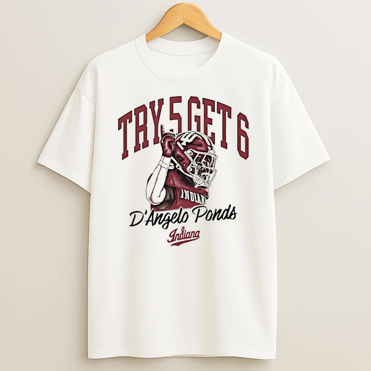 Try 5 Get 6 Dangelo Ponds Indiana Hoosiers Football Shirts
