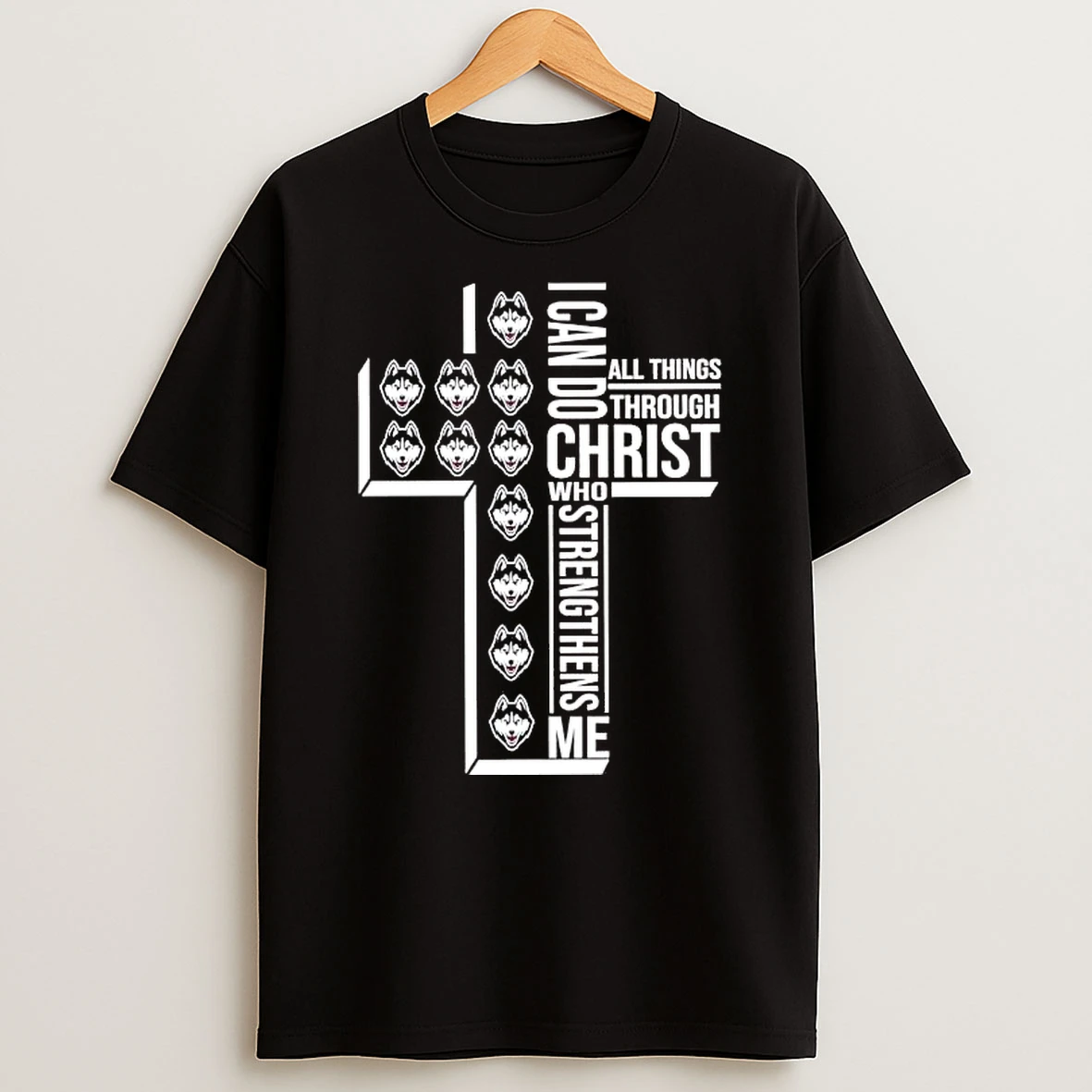 Uconn Huskies I Can Do All Things Through Christ Shirts