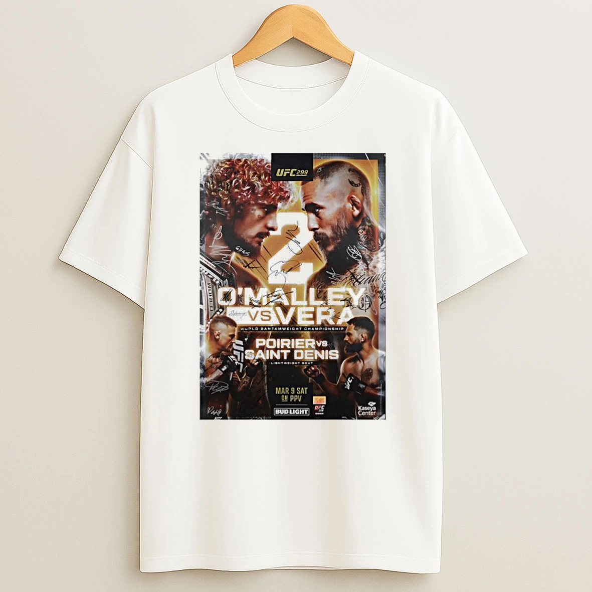 Ufc 299 Omalley Vs Vera 2 Autographed Event Shirts