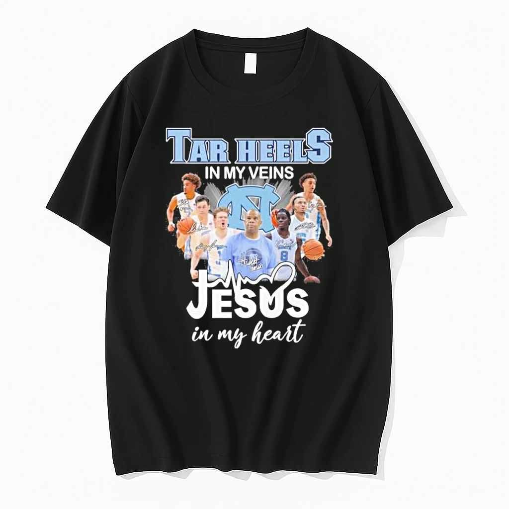 Unc Tar Heels Mens Basketball In My Veins Jesus In My Heart Shirts