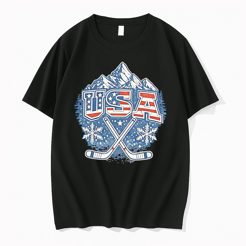 Usa Patriotic Winter Games Ice Hockey Shirts