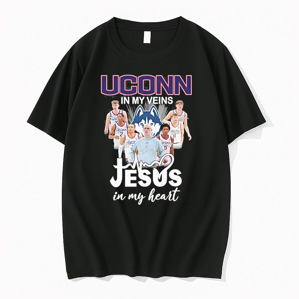 Uconn Mens Basketball In My Veins Jesus In My Heart Shirts