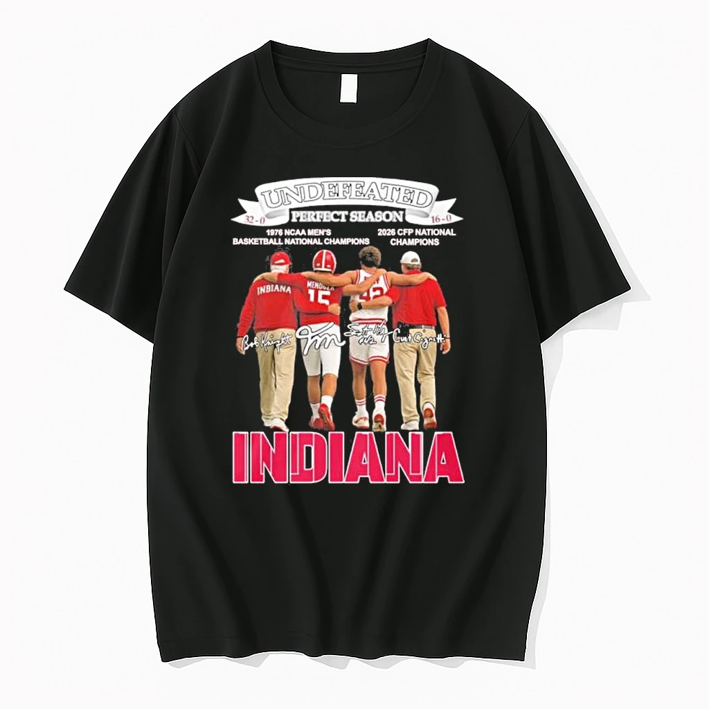 Undefeated Perfect Season Indiana Hoosiers Football And Basketball Shirts