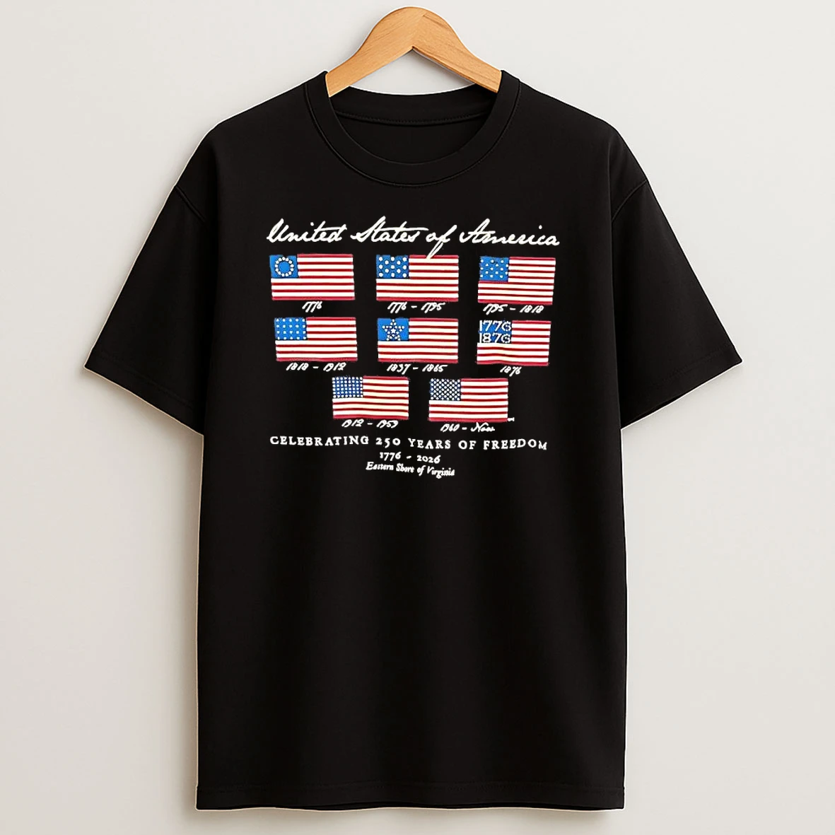 United States Of America Celebrating 250 Years Of Freedom 1776 2026 Shirts