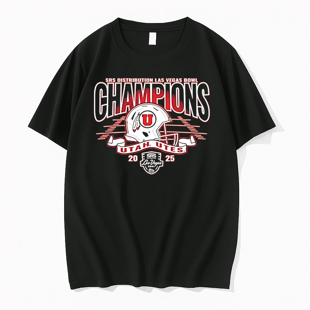 Utah Utes 2025 Las Vegas Bowl Champions Helmet Runway Shirts
