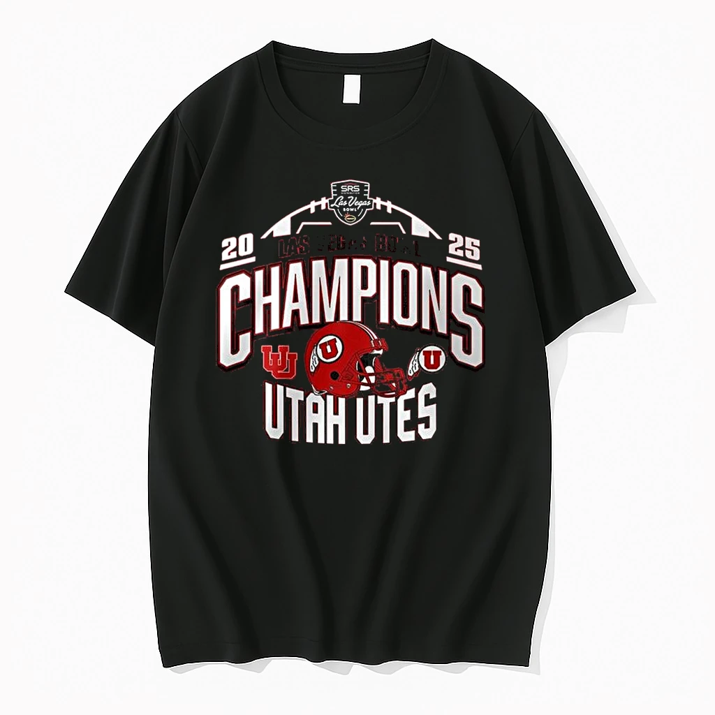 Utah Utes Football Srs Distribution Las Vegas Bowl Champions Helmet Shirts