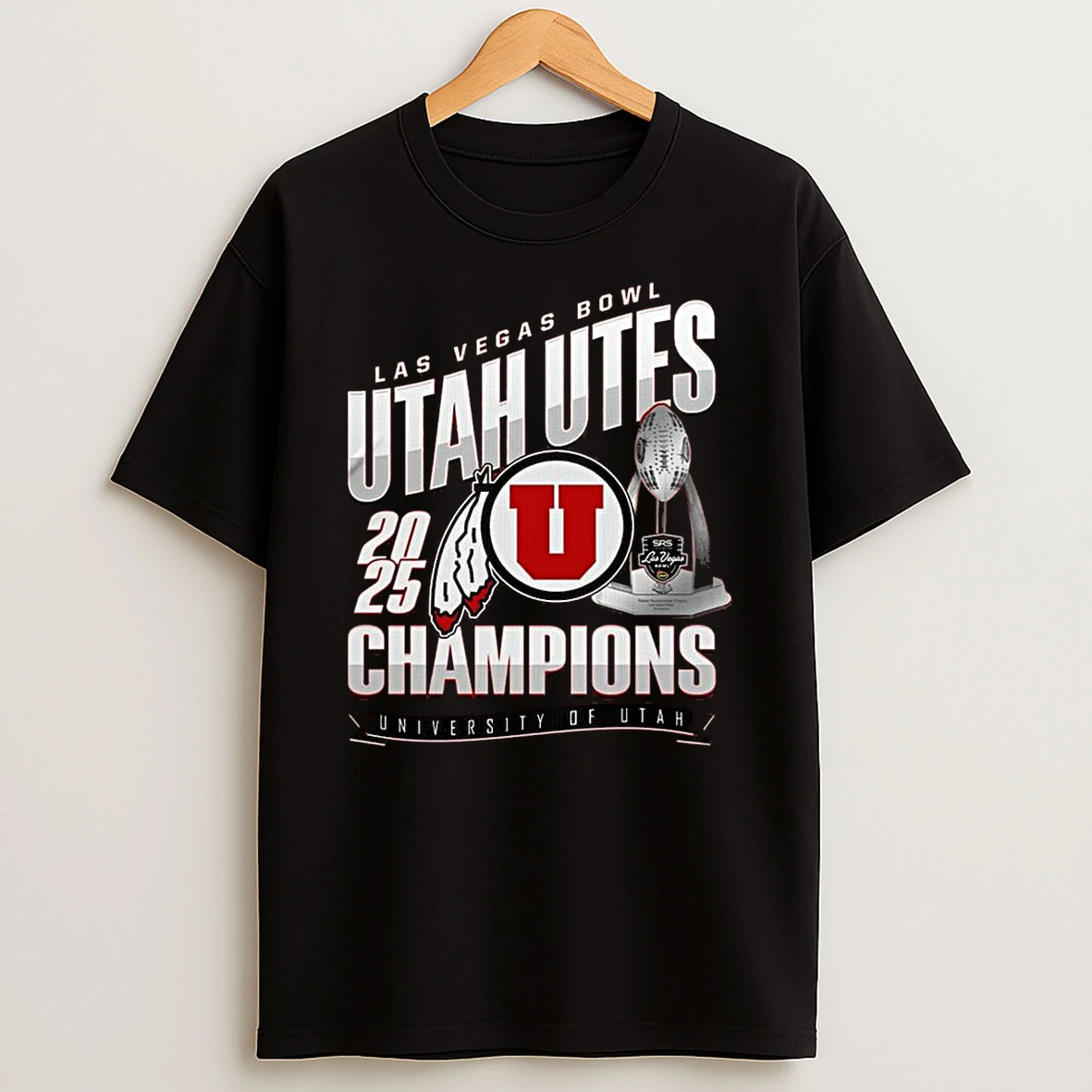 Utah Utes Las Vegas Bowl Champions Trophy 2026 Shirts