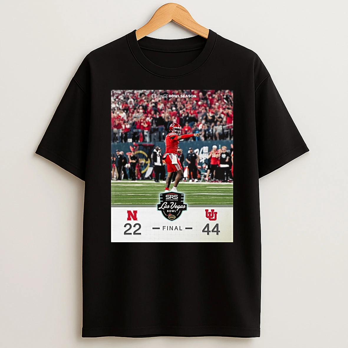 Utah Utes Defeated Nebraska Cornhuskers Final Score 44 22 2025 Las Vegas Bowl Shirts