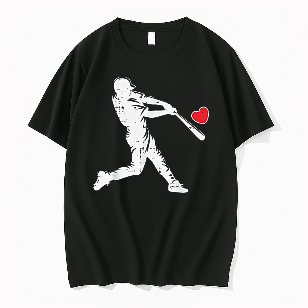 Valentines Day Baseball Batter Silhouette Heart Shirts