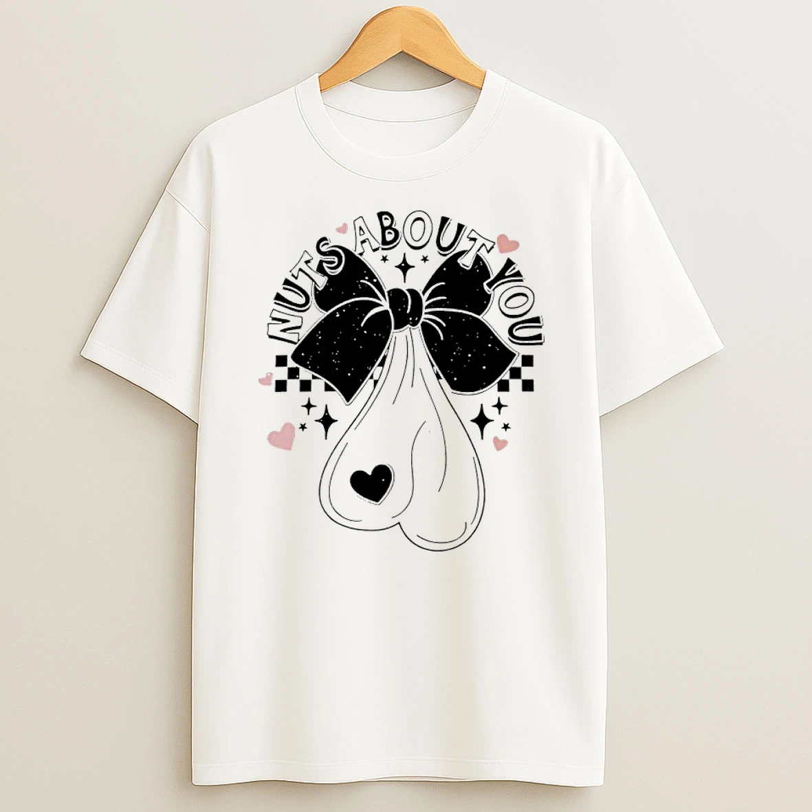 Valentines Day Testicle Bow Nuts About You Shirts