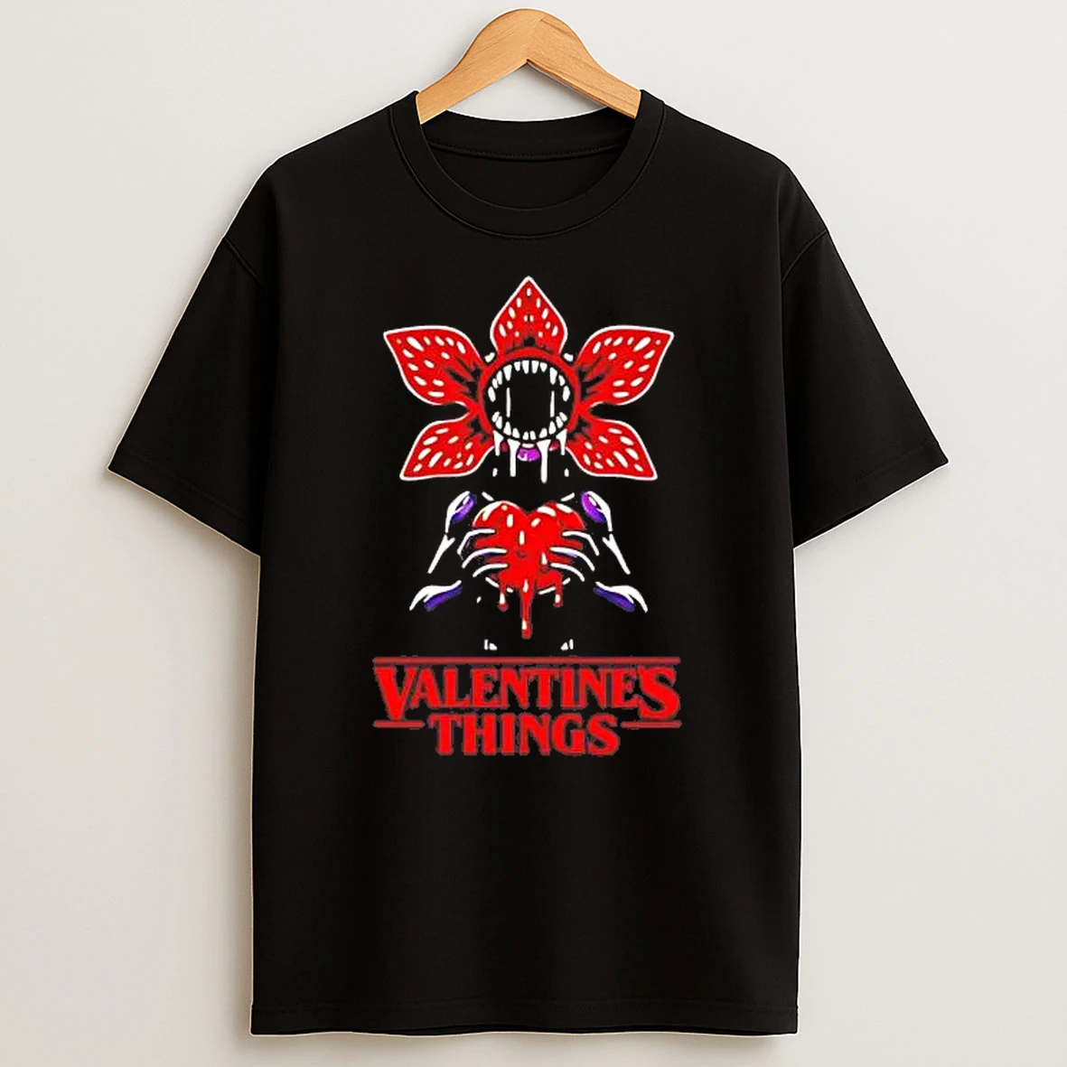 Valentines Things Demogorgon Stranger Things Heart Shirts