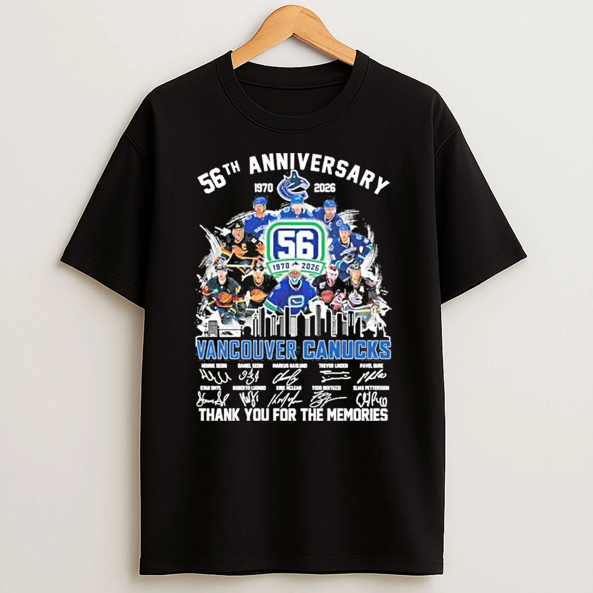Vancouver Canucks Team 56th Anniversary 1970 2026 Shirts