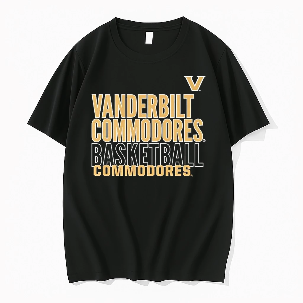 Vanderbilt Commodores Basketball Text Logo Overlay Shirts