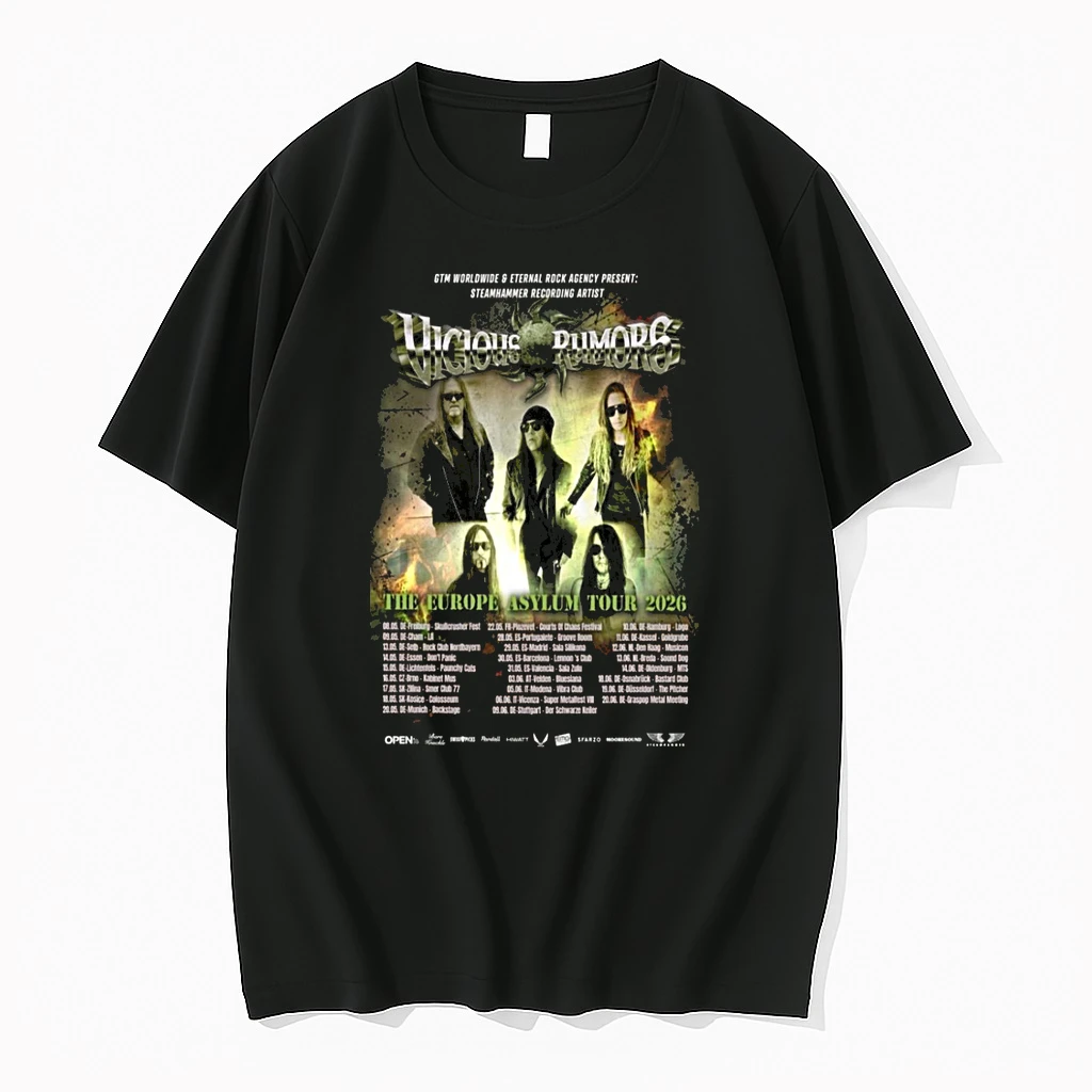 Vicious Rumors The Europe Asylum Tour 2026 Shirts