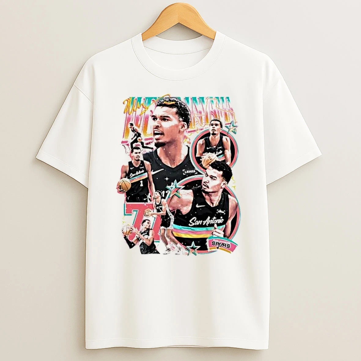 Victor Wembanyama Picture Collage San Antonio Spurs Shirts