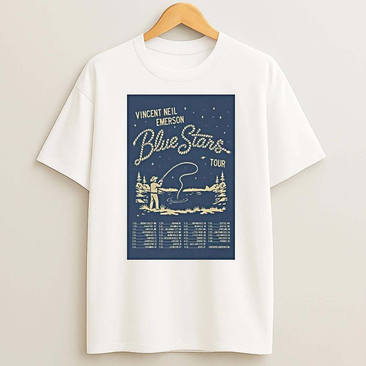 Vincent Neil Emerson 2026 Blue Stars Tour Shirts