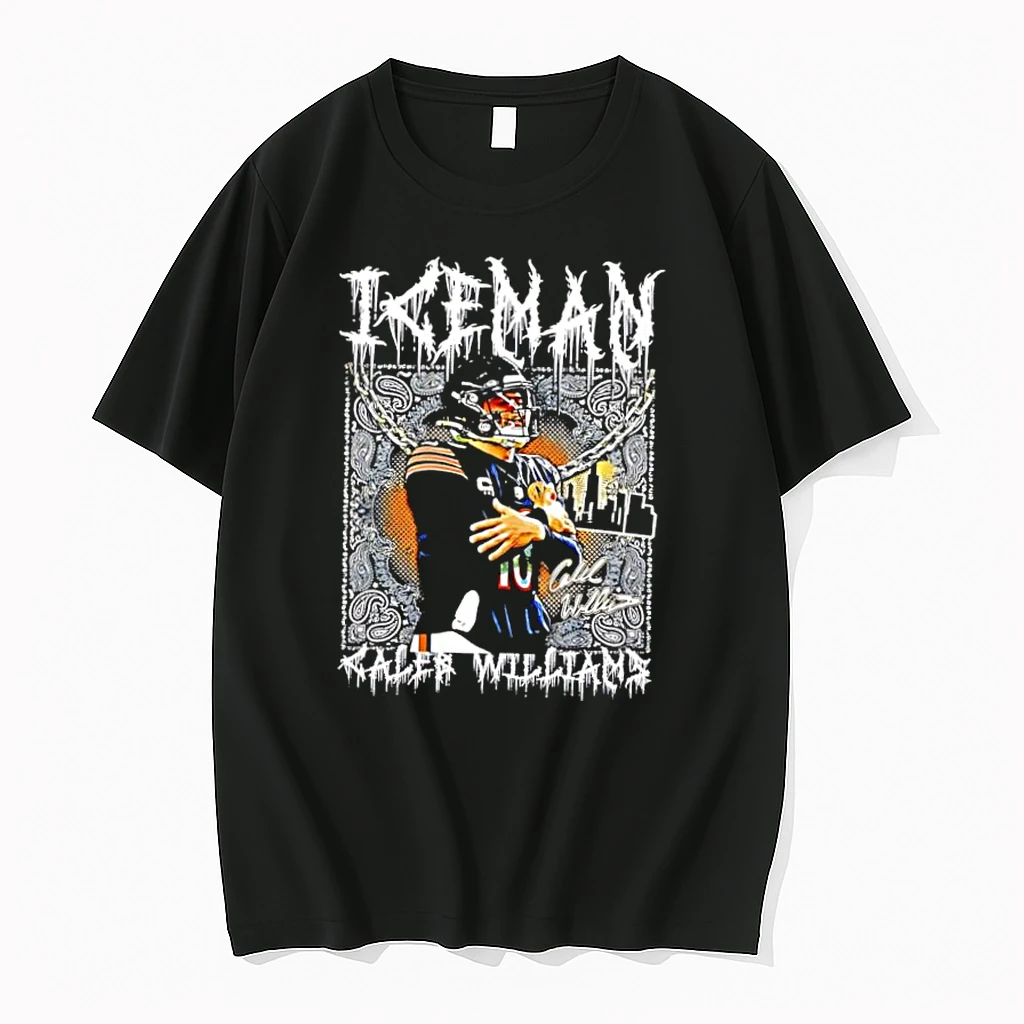 Vintage Caleb Williams Iceman Metal Style Shirts