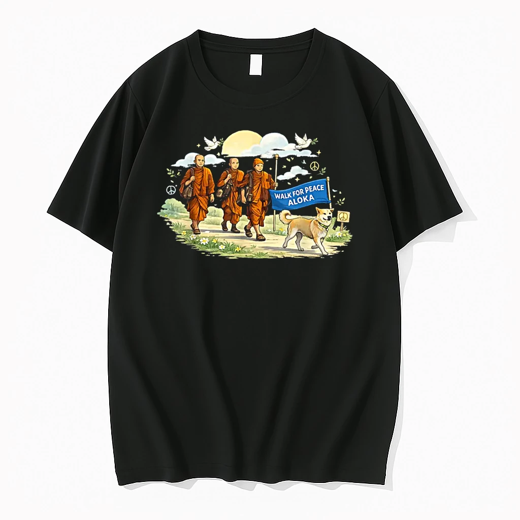 Walk For Peace Monks With Aloka Dog Shirts