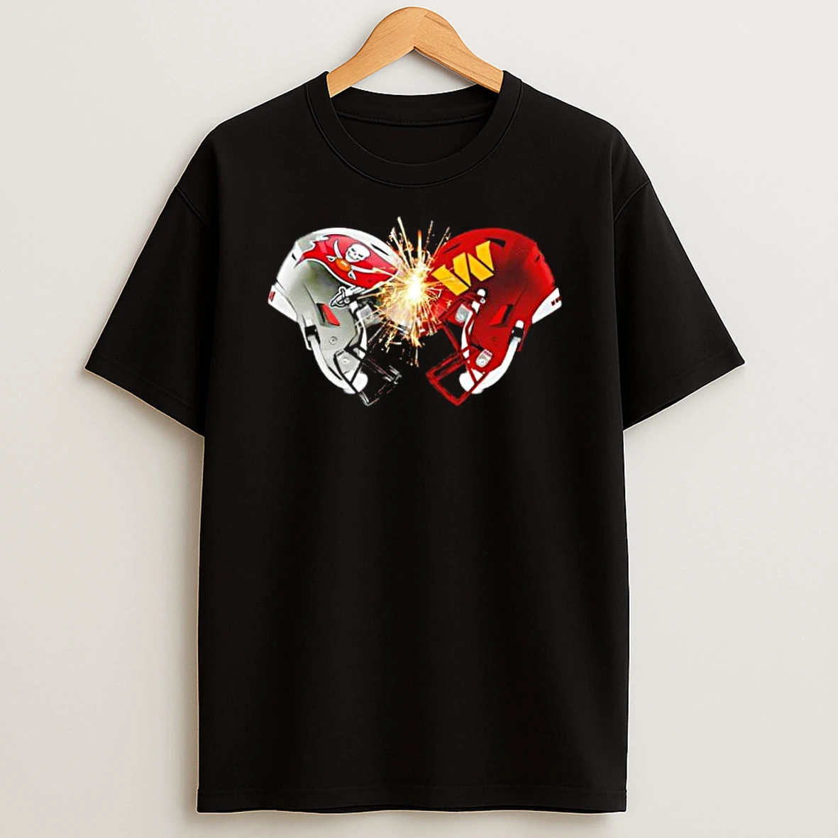 Washington Commanders And Tampa Bay Buccaneers Face Off Helmet Shirts