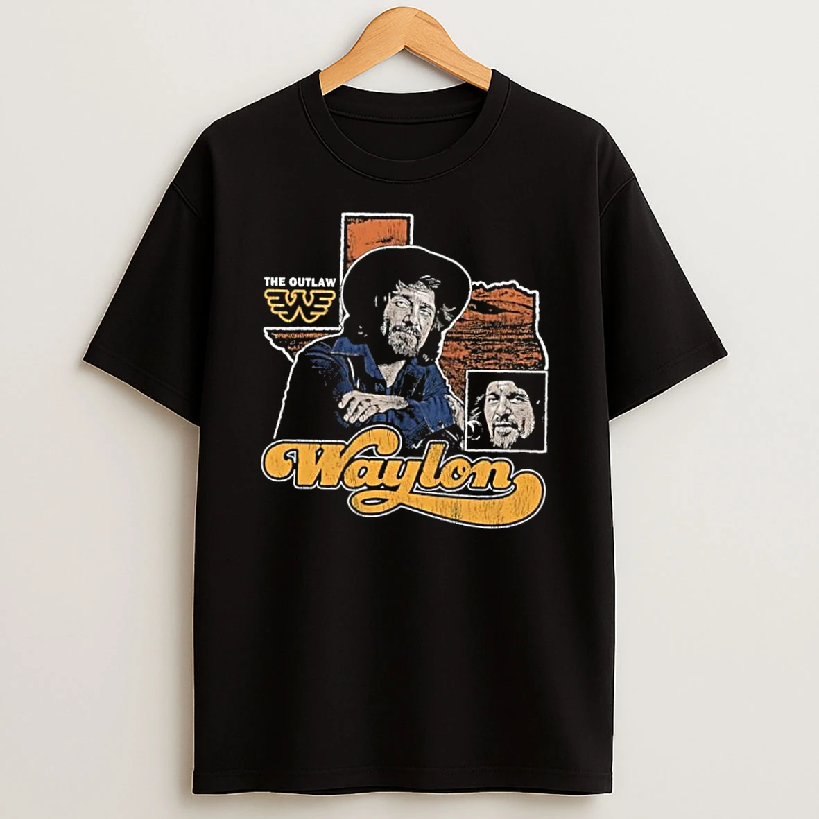 Waylon Jennings The Outlaw Retro Shirts