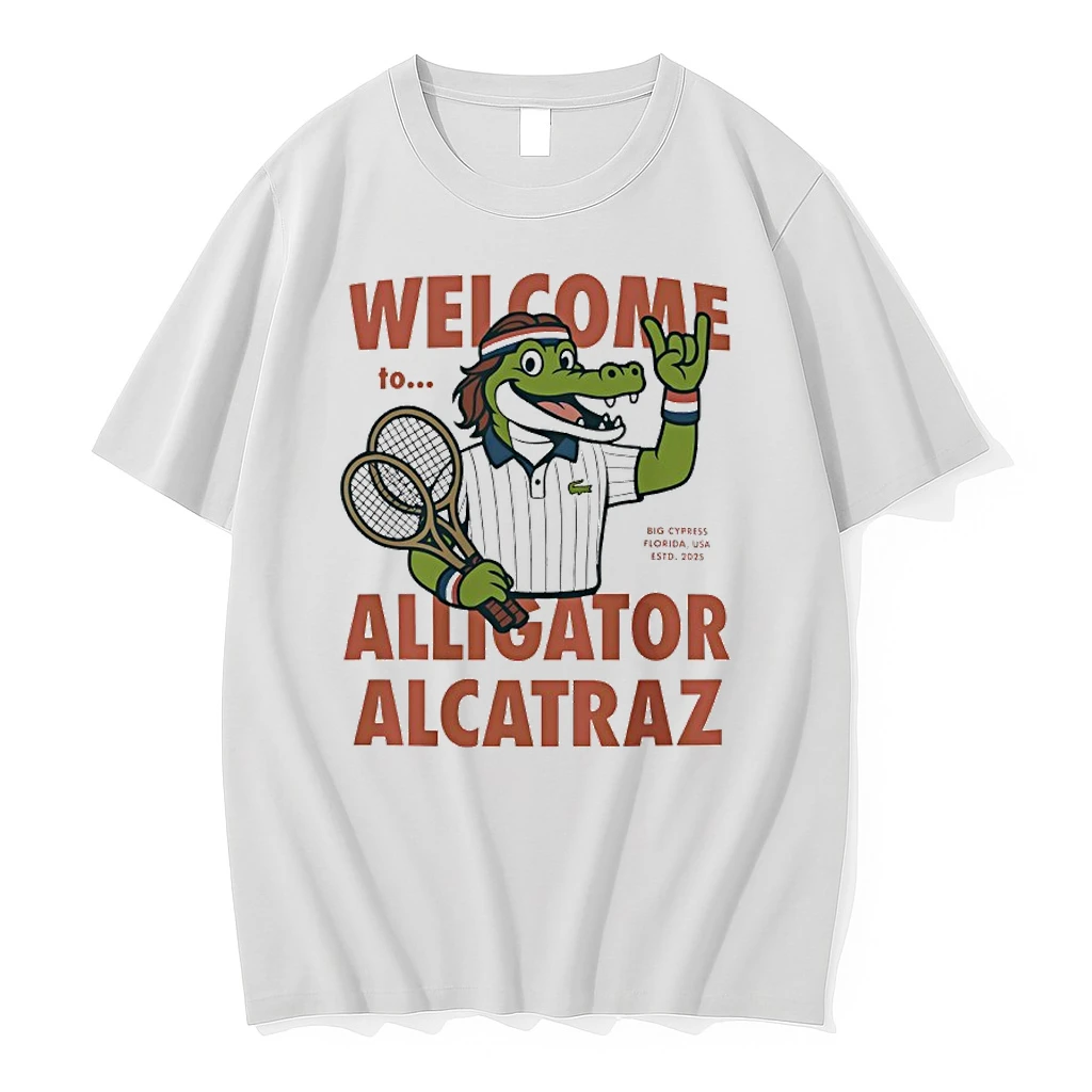 Welcome To Alligator Alcatraz Tennis Club Cartoon Shirts