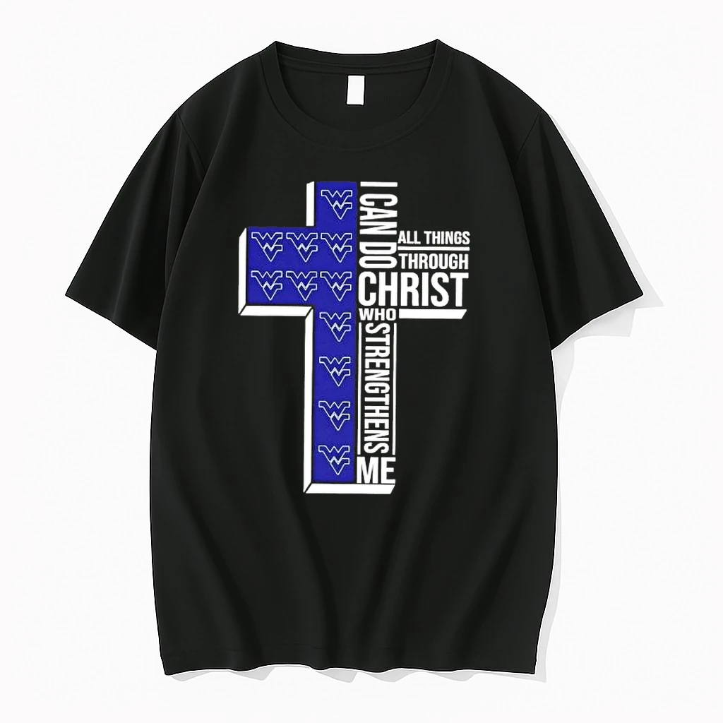 West Virginia Mountaineers I Can Do All Things Through Christ Shirts