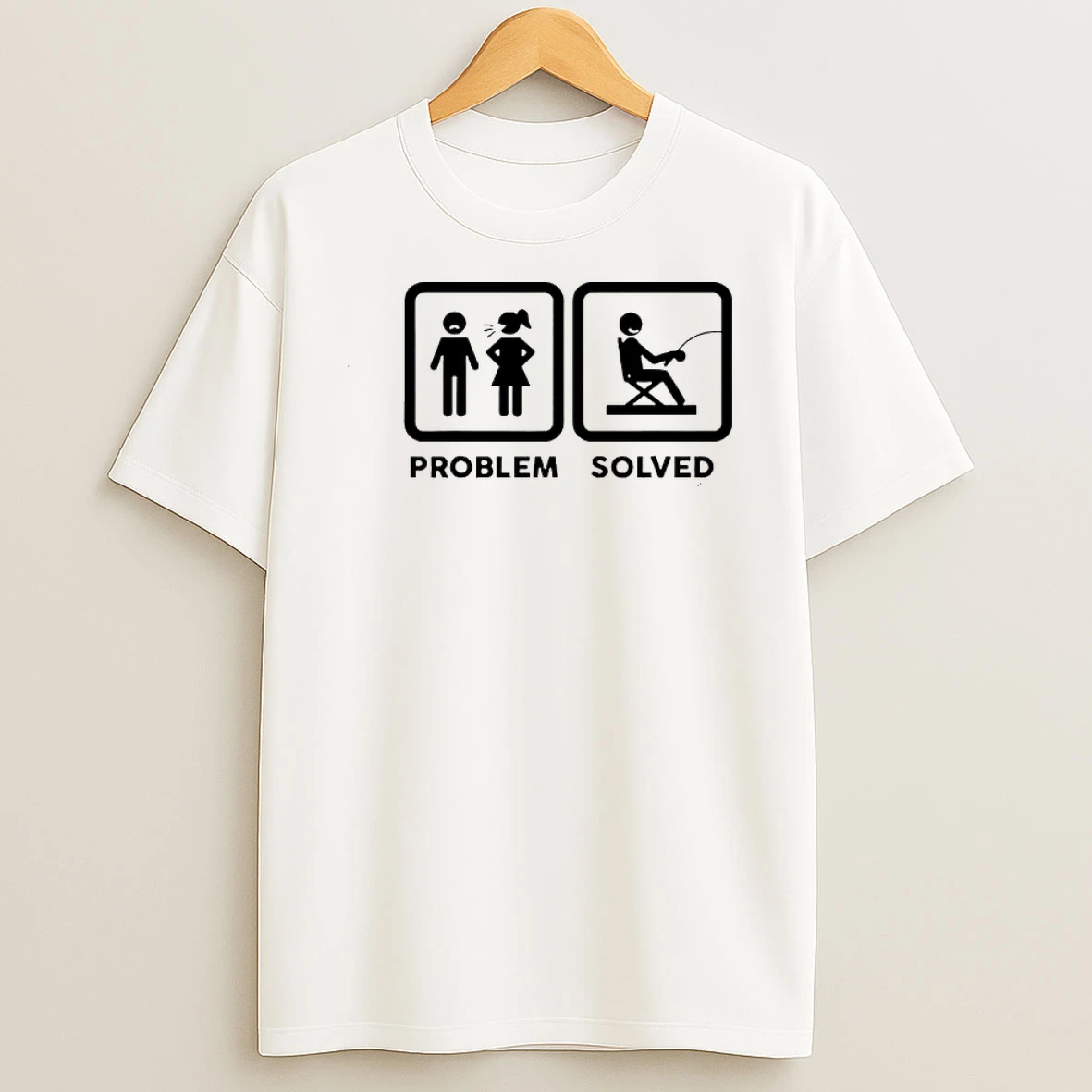 Wife Problem Solved Funny Fishing Lover Shirts