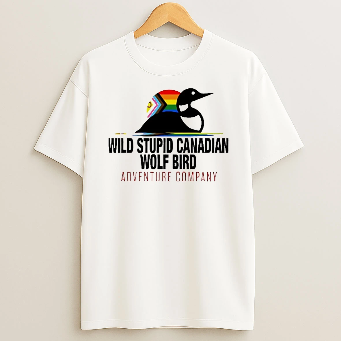 Wild Stupid Canadian Wolf Bird Adventure Company Shirts