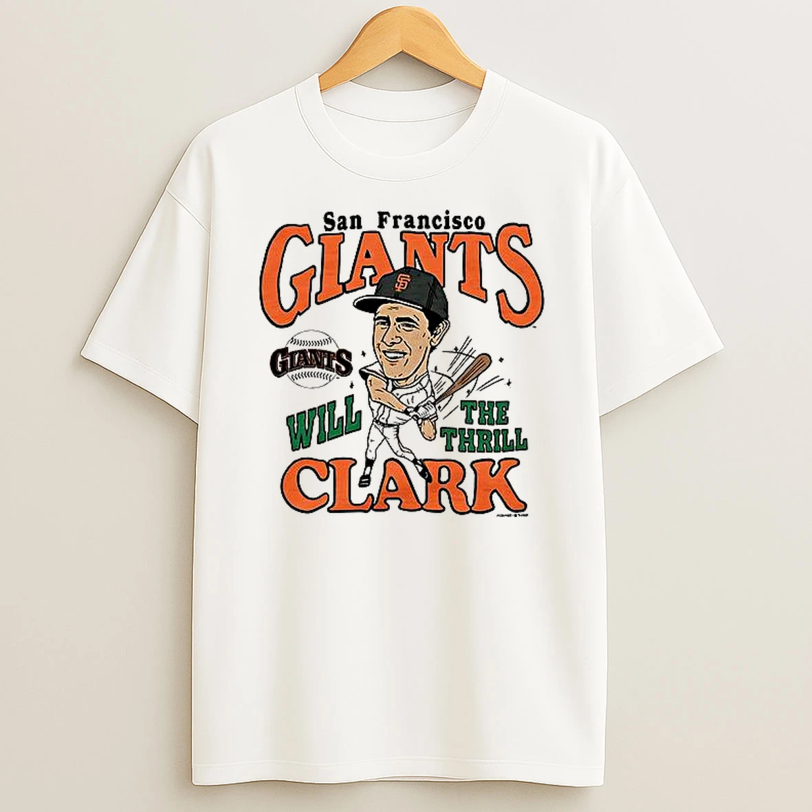 Will Clark San Francisco Giants Baseball Caricatures Woman Shirts